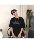 Damska koszulka letnia koszulka z dekoltem w stylu Harajuku Tee kobiet drukowane list z krótkim rękawem Top panie najniższy moda