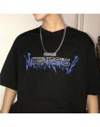 Damska koszulka letnia koszulka z dekoltem w stylu Harajuku Tee kobiet drukowane list z krótkim rękawem Top panie najniższy moda