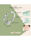 BAMOER oryginalna 925 Sterling Silver łzy z kwiaty dynda pierścionki otwarte dla kobiet luksusowe srebro biżuteria SCR165