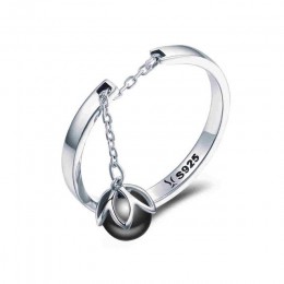 BAMOER oryginalna 925 Sterling Silver łzy z kwiaty dynda pierścionki otwarte dla kobiet luksusowe srebro biżuteria SCR165