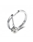 BAMOER oryginalna 925 Sterling Silver łzy z kwiaty dynda pierścionki otwarte dla kobiet luksusowe srebro biżuteria SCR165