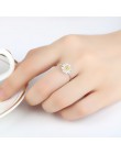 New arrival srebrny plated pierścień dla kobiet stokrotka kwiat ślub pierścień chryzantemy zaręczyny biżuteria regulowany rozmia