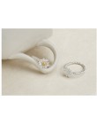 New arrival srebrny plated pierścień dla kobiet stokrotka kwiat ślub pierścień chryzantemy zaręczyny biżuteria regulowany rozmia