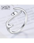 X & P moda koreański śliczny romantyczny długi ogon srebrny lepki kot pierścienie dla kobiet dziewczyna dekoracji pierścionek za