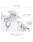 BAMOER autentyczne 100% 925 Sterling Silver niegrzeczny mały kot i serce Ring Finger dla kobiet srebro biżuteria prezent SCR104