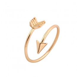 Shuangshuo 2017 moda New Arrival złoty pierścień biżuteria w stylu Vintage pierścień regulowany mosiądz małe strzałki pierścieni