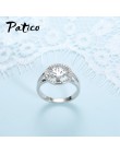 PATICO gorąca sprzedaż Ring Finger Bijoux 925 Sterling Silver drzewa życia AAA cyrkon biżuteria ślubna dla kobiet Party prezenty