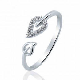 NJ3 nowa moda złoty kolor liści palec pierścień dla kobiet Korea styl regulowany rozmiar pierścień gorąca sprzedaż ślub biżuteri