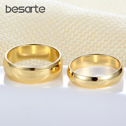 Para pierścienie złoty pierścionek zaręczynowy dla kobiet mężczyzn Alliance Casamento Bague Mariage Hommes Alianca Anillo obcych