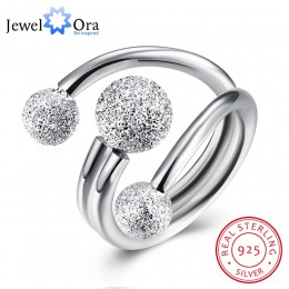 Surround projekt Ball regulowany pierścionek z litego 925 Sterling Silver biżuteria kobiety pierścienie dla partii pomysły na pr