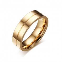 Vnox Trendy obrączki ślubne pierścionki dla kobiet/mężczyzn miłość prezent złoty ze stali nierdzewnej ze stali nierdzewnej CZ ob