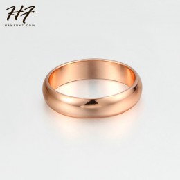 Dla mężczyzny i kobiety różowe złoto kolor wysokiej polskie wesele pasek klasyczny pierścionki hurtownie R050