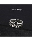 Anenjery Punk tajski srebrny podwójna warstwa Chian regulowane pierścienie stare 925 Sterling Silver palec wskazujący pierścieni