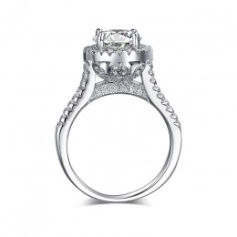 Gorąca sprzedaż moda luksusowe kobiety zaręczyny biżuteria 925 sterling Silver 5A ZC kryształ cyrkon kobiet Wedding Finger pierś