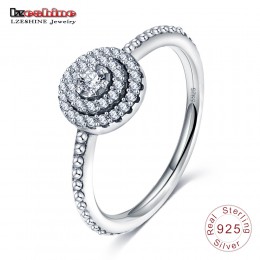 LZESHINE 100% autentyczne antyczne 925 srebro pierścionki z AAA cyrkonu pierścionki dla kobiet Aliexpress Hot sprzedaży PSRI06-B