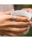 Nowa moda maroko Design CZ cyrkonia kryształ otwarte pierścienie dla kobiet knuckle pierścień biżuteria Bijoux urodziny prezenty