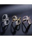 Nowa moda maroko Design CZ cyrkonia kryształ otwarte pierścienie dla kobiet knuckle pierścień biżuteria Bijoux urodziny prezenty