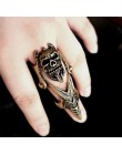 Gothic Punk zwierząt pierścień pies smok wilk ptak lew głowy szkielet Eagle Claw pierścienie dla kobiet mężczyzn Biker biżuteria
