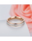 Ze stali nierdzewnej ekg para pierścień moda obrączki ślubne pierścionki dla mężczyzn kobiety ślub Alliance biżuteria