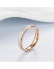 Ze stali nierdzewnej ekg para pierścień moda obrączki ślubne pierścionki dla mężczyzn kobiety ślub Alliance biżuteria