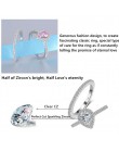 INBEAUT nowa moda ślubna pierścienie 925 srebro księżniczka idealny cięcia musujące serce cyrkon kamień pierścionek zaręczynowy 
