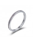 2018 TOP sprzedaż autentyczne 925 Sterling Silver srebro 2 kolory olśniewający CZ wieżowych pierścienie dla kobiet biżuteria ślu