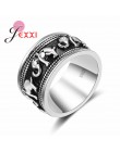 JEXXI Pop słoń okrągły pierścień dla kobiet prezent urodzinowy cyrkonia Party rocznica biżuteria 925 Sterling Silver