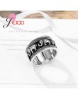 JEXXI Pop słoń okrągły pierścień dla kobiet prezent urodzinowy cyrkonia Party rocznica biżuteria 925 Sterling Silver