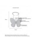 LUOTEEMI wysokiej jakości modne unikalny, regulowany pierścień mikro betonowa Shining CZ ruchome Butterfly kształt biżuteria dla