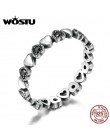 WOSTU 100% autentyczne 925 Sterling Silver 6 styl do układania w stos Party gwiazdy pierścienie dla kobiet oryginalne srebrne ma