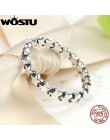 WOSTU 100% autentyczne 925 Sterling Silver 6 styl do układania w stos Party gwiazdy pierścienie dla kobiet oryginalne srebrne ma