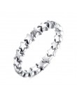 WOSTU 100% autentyczne 925 Sterling Silver 6 styl do układania w stos Party gwiazdy pierścienie dla kobiet oryginalne srebrne ma