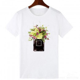 Modny styl kobiety wokół szyi biały t-shirt Harajuku Top koszulki z krótkim rękawem prezent dla dziewczyny