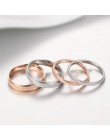 Klasyczny prosty matowy wąski/szerokie pierścienie ze stali nierdzewnej dla kobiet modny pierścień różowe złoto kolor biżuteria 