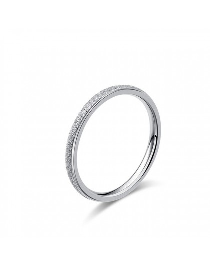 Klasyczny prosty matowy wąski/szerokie pierścienie ze stali nierdzewnej dla kobiet modny pierścień różowe złoto kolor biżuteria 