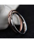 ELSEMODE tytanu stali nierdzewnej antyalergiczne różowe złoto gładkie zaręczyny ślub para pierścienie dla kobiet dziewczyna biżu