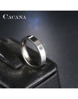 CACANA pierścienie ze stali nierdzewnej dla kobiety prostota Cubic cyrkon moda biżuteria hurtowych, ale nie gwarantujemy poprawn