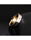 CACANA pierścienie ze stali nierdzewnej obrączki dla kobiet cyrkonia mężczyzn spersonalizowane CustomJewelery