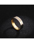 CACANA pierścienie ze stali nierdzewnej obrączki dla kobiet cyrkonia mężczyzn spersonalizowane CustomJewelery