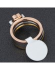 316L ze stali nierdzewnej biżuteria ze stali nierdzewnej unikalny 3in1 serce pierścienie dla kobiet ze stali chirurgicznej nikie