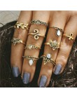 SHUANGR 2018 6 sztuk/partia kryształ błyszczące w stylu Punk układania Midi Finger Knuckle pierścienie urok pierścionek w kształ