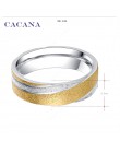CACANA pierścienie ze stali nierdzewnej dla kobiet spersonalizowane moda Shining piasku na biżuteria hurtowych, ale nie gwarantu