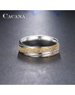 CACANA pierścienie ze stali nierdzewnej dla kobiet spersonalizowane moda Shining piasku na biżuteria hurtowych, ale nie gwarantu