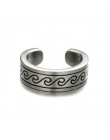 Tocona czeski antyczne srebro regulowane pierścienie fala dla kobiet stop metali otwarcia Surfer pierścień biżuteria Boho akceso