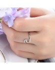 Prawdziwe 925 srebro fala pierścień dla kobiet mężczyzn biżuteria obrączki ślubne obietnica pierścienie dziewczyny i chłopaka pr