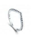 Prawdziwe 925 srebro fala pierścień dla kobiet mężczyzn biżuteria obrączki ślubne obietnica pierścienie dziewczyny i chłopaka pr