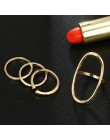Docona czeski złoty kolor okrągły kształt owalny pierścienie zestaw dla kobiet geometryczne ze stopu Knuckle Midi pierścienie Bo