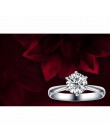 JEXXI romantyczny klasyczny okrągła cyrkonia 925 Sterling Silver Finger pierścienie dla kobiet biżuteria ślubna Hot wzór sprzeda