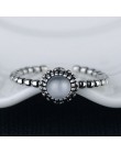 Anenjery w stylu Vintage moda 925 Sterling Silver dwanaście miesięcy urodziny kamień tajski srebrny pierścień dla kobiet anilons