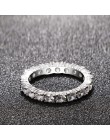 Luksusowa marka biżuteria srebrny kolor wkładka cyrkonia unikalny kształt pierścionek dla kobiet ślub zaręczyny prezent Drop Shi